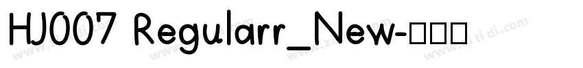 HJ007 Regularr_New字体转换